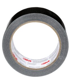 3M Multi-Use Colored Duct Tape, Black with Strong Adhesive and Water-Resistant Backing, Multi-Surface 3M Duct Tape for Indoor and Outdoor Use, 1.88 Inches x 20 Yards, 1 Roll 20 814irkukmdL