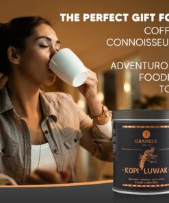 Granell Kopi Luwak Coffee Beans – Ethically Sourced Wild Civet Coffee, Gourmet Coffee Beans, Indonesian Luwak Arabica Whole Bean Coffee, Popular Coffee Gifts for Coffee Lovers, Men & Women 100g/3.5oz 3.52 Ounce (Pack of 1) 15 814jV9m80kL