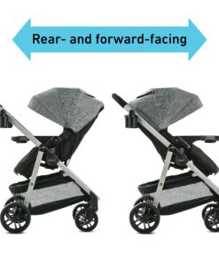 Graco Modes Pramette Travel System, Includes Baby Stroller with True Pram Mode, Reversible Seat, One Hand Fold, Extra Storage, Child Tray and SnugRide 35 Infant Car Seat, Ellington Modes Pramette w/ Infant Pramette Mode 30 814kx1baLjL