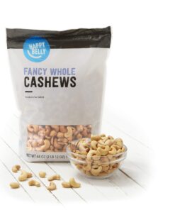 Amazon Brand - Happy Belly Fancy Whole Cashews, Roasted & Sea Salted, 2.75 Pound (Pack of 1) 2.75 Pound (Pack of 1) 26 814naxK2NkL