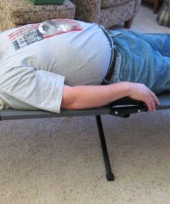 Coleman Pack-Away Camping Cot with Removable Side Table, Extra Wide Cot Fits Adults up to 6ft 6in or 300lbs, Carry Bag Included Grey 39 814neFjzERL