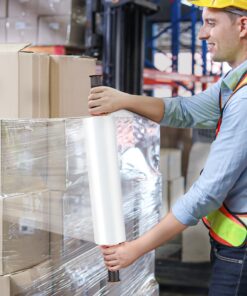 JARLINK Stretch Film, 80 Gauge,15 Inch x 1000 Feet Shrink Wrap for Pallet Wrap, Industrial Strength Stretch Wrap up to 800% Stretch with Handles, Moving Wrapping Plastic Roll, 2 Pack 16 814pMXgxlYL