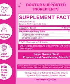 Pink Stork Tea: Organic Ginger Orange Pregnancy Tea - Occasional Morning Sickness Support - Pregnancy Must Haves - Digestive Support for Pregnant Women - Women-Owned, 30 Cups 14 814pr19TvML