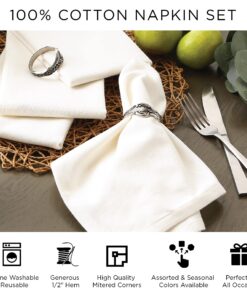 DII Solid Napkin Set Collection, 20x20, Yellow, 6 Piece 21 814q3DmmitL