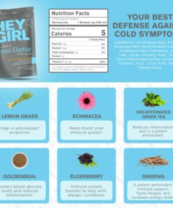 Get Well Soon Gifts For Women | Immunity Tea For Colds and Sore Throat with Elderberry, Echinacea | Care Package For Sick Friend to Feel Better | Recovery Immune Support, Herbal Throat Coat Tea Bags 1 17 814rlN0FXyL