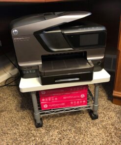 Safco Onyx Under-Desk Utility Cart & Multi-Use Printer Stand, Printer Table for Home Office, Mobile Rolling Cart with Steel Shelf, Gray Grey 26 814sMGrm8LL