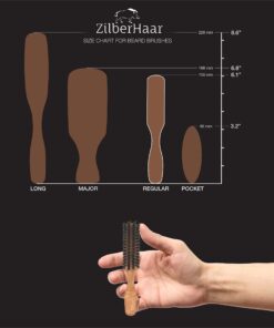 Beard Brush by ZilberHaar - Stiff Boar Bristles - Beard Grooming Brush for Men - Straightens and Promotes beard growth - Works with Beard Oil and Balm to Soften Beard – For beard kits - 6 inches long Brown 6 Inch (Pack of 1) 27 814tTOWLjwL