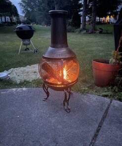 Deckmate Corona 3 Ft. High Outdoor Steel Chimenea Fireplace Model 28063 38 814wSC91mkL