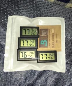 4-Pack Mini Digital Temperature Humidity Meters Gauge Indoor Thermometer Hygrometer LCD Display Fahrenheit (℉) for Reptile Tank,Jars,Guitar Case,Greenhouse, Garden, Cellar, Fridge, Closet 30 814whqaZfkL