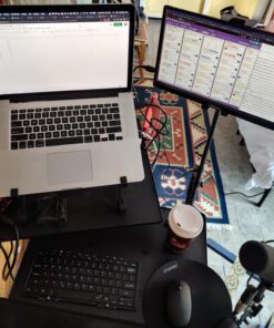 PYLE-PRO Universal Projector Stand -Height & Angle Adjustable Tripod Stand-Hold Laptops, Computers, DJ Equipment & Projectors-Heavy Duty-Perfect for Stage, Studio, & Office Events-Extends 28'' to 46" 36 814xGhX9qTL 1