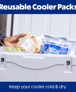 Cooler Shock Ice Packs for Cooler, Strong, Reusable, Premium Ice Pack and Lunch Cooler Set for Long Term Use, Cools Faster Than Ice, 3 Pack 29 814y2jLCEML