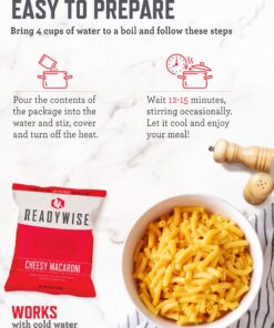 Alternative view of READYWISE - Entrée Grab & Go Bucket, 60 Servings, Emergency, MRE Supply, Premade, Freeze Dried Survival Food for Hiking, Adventure & Camping Essentials, Individually Packaged, 25 Year Shelf Life 60 Servings - Entrée Bucket
