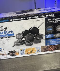 Ninja C39600 Foodi NeverStick Premium Hard-Anodized 13-Piece Cookware Set, Guaranteed to Never Stick, Nonstick, Durable, Oven Safe to 500°F, Grey 81 814zNqGjHcL
