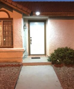 InnoGear Solar Outdoor Lights, 80 LEDs Solar Motion Sensor Lights with 4 Working Modes Solar Wall Lights IP65 Waterproof 450 Lumens Solar Gutter Lights for Front Door, Yard, Garage, Pack of 2 49 81501jNbSKL