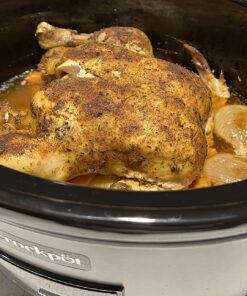 Crock-Pot Large 8 Quart Programmable Slow Cooker with Auto Warm Setting and Cookbook, Black Stainless Steel 34 8150DiAnxcL