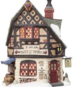 Department 56 Dickens' Village E Tipler Agent Wine Spirits Building, Porcelain 6.89 Inch 14 8150PnsD8UL