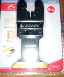 EZARC Titanium Oscillating Saw Blades, Oscillating Multitool Blades for Metal, Wood Nails, Screws Cutting, Plastic, 3 Pack 3 PCS Titanium Enhanced 27 8150j8sPsL