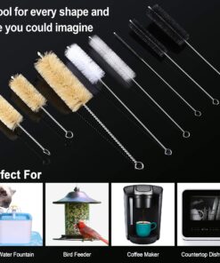 15Pcs Food Grade Multipurpose Bottle Brushes for Cleaning,Cleaner Brush,Include Straw Brush|Bottle Brush|Blind Duster|Pipe Cleaner,Small,Long,Soft,Stiff Kit for Baby Bottle,Nipple,Tube,Jar,Bird Feeder Multicolor 17 8151arD2qL