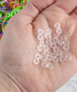 Loom Rubber Bands 4800 pc Refill Kit w 16 Unique Rainbow Colors (300 of Each) & 200 Clips - Works w All Rubber Band Jewelry Looms - DIY Gift for Girls Boys & Bracelet Making Craft for Kids and Camps 19 8153amsbd6L