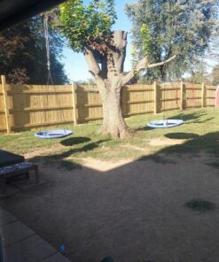 SUPER DEAL 40 Inch Blue Saucer Tree Swing Set for Kids Adults 800lb Weight Capacity Waterproof Flying Swing Seat Textilene Fabric with Adjustable Hanging Ropes for Outdoor Playground, Backyard 24 8154L1LTUcL