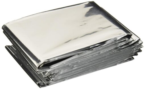 Mylar Men's Emergency Thermal Blankets (10 Pack) Silver