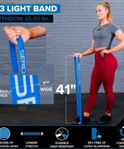 SERIOUS STEEL FITNESS Assisted 41" Pull-Up Band, Resistance & Stretch Band, Powerlifting Band & Pull-up Assist Loop Band (Single Band) #3 (25-80 lbs) 15 8155bPwPaeL