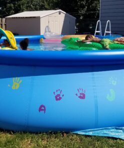 Intex 26175EH Easy Set 18 Feet by 48 Inch Round Inflatable Outdoor Backyard Above Ground Swimming Pool Set with Cover, Ladder, and Filter, Blue 18FT x 48IN 58 8157Zov0FL