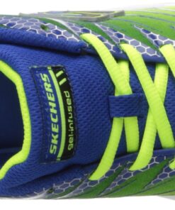 Skechers Kids Unisex-Child Skechers 95340 Running Shoe Toddler (1-4 Years) 6 Toddler Lime/Blue 12 8157jwY8FcL