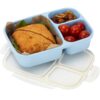 Leakproof, 3 Compartment, Bento Lunch Box, Airtight Food Storage Container (1 Pc) - Blue 5 81589JxbmeL