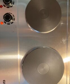 CUSIMAX 1800W Double Hot Plate, Stainless Steel Silver Countertop Burner Portable Electric Double Burners Electric Cast Iron Hot Plates Cooktop, Easy to Clean, Upgraded Version C180N Double Burner 31 8158WeUvkkL