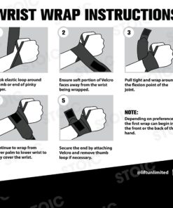 Stoic Wrist Wraps Weightlifting, Powerlifting, Cross Training, Bodybuilding with Thumb Loop. for Gym Workout, Men and Women Weight Lifting and Strength Training 18 Inches Black 32 8158YzhKP3L