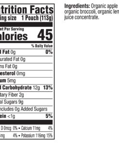 Plum Organics Stage 2 Organic Baby Food - Apple and Broccoli - 4 oz Pouch (Pack of 12) - Organic Fruit and Vegetable Baby Food Pouch Apple,Brocolli 16 81593a1AOZL