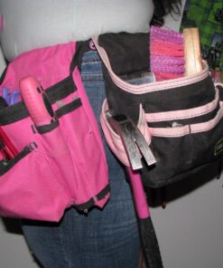 The Orignal Pink Box 2-Pouch 10-Pocket Canvas Tool Belt with Hammer Loop, and Adjustable Waist, Pink 32 815A3n28L