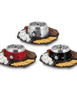 Alternative view of Kalorik 2-in-1 Smores Maker, with Chocolate Treat Fondue Melt Feature, Includes Fork and Tray Set, Stainless Steel Silver