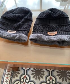 HINDAWI Winter Hat Scarf Gloves Slouchy Beanie Snow Knit Skull Cap Touch Screen Mittens Circle Scarves for Women Hat+scarf+gloves (Black) 29 815Cb2Mb20L