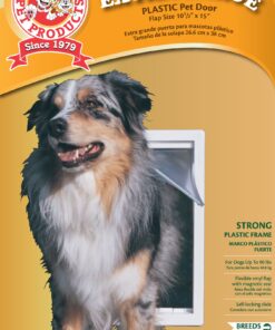 Ideal Pet Products Original Pet Door with Telescoping Frame, Extra-Large, 10.5" x 15" Flap Size 29 815EDIsqnNL