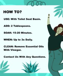 Sitz Bath for Hemorrhoids Soothing 20-in-1 Salts Soak Mix, Concentrated Pouch Makes 15 Toilet Seat Basin Sit Soaks. Made-in-USA 17 815GEfumqYL