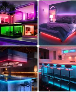 KEELIXIN LED Strip Lights 32.8ft, LED Lights for Bedroom, Music Sync Color Changing Lights, Bluetooth Led Lights with APP & IR Remote Control for Bedroom Room Home Decor Party Festival 19 815GylkDLjL