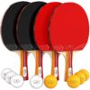 NIBIRU SPORT Ping Pong Paddle Sets - Professional Table Tennis Paddles, Balls, Storage Case - Table Tennis Rackets & Game Accessories 4 Paddle Set 2 815HEQ5LPZL