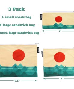 Artovida Artists Collective Lunch Baggies | Snack and Sandwich Bags with Zipper - Improved Dual Layer Design by Budi Kwan (Indonesia) The Ocean, the Sea, the Wave Budi Kwan - The Ocean - Baggie 29 815Hqp0dXwS