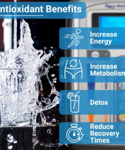 Aqua Ionizer Deluxe 5.0 | Water Ionizer | 7 Water Settings | Home Alkaline Water Filtration System | Produces pH 4.5-10.5 Alkaline Water | Up to -600mV ORP | 4000 Liters Per Filter 29 815HxBL6 gL