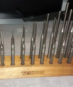 TEKTON Punch Set with Walnut Block (18-Piece) | 66564 Gunsmith Punch Set 56 815I6GBZnpL