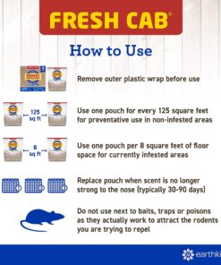 Fresh Cab Botanical Rodent Repellent - Environmentally Friendly, Keeps Mice Out, 4 Scent Pouches 16 815JClJdnSL