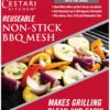 Cestari BBQ Grill Mats Non Stick Grill Toppers- Extra Large Cut to Fit - Pizza Oven Screen - Heavy Duty PFOA Free Grill Mesh Set of 2 36 815JGxhM0wL