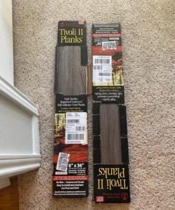 Tivoli II Self Adhesive Vinyl Floor Planks, 10 Pack - 6" x 36", Silver Spruce - Peel & Stick, DIY Flooring - Natural Wood Grain Feel for Kitchen, Dining Room & Bedrooms by Achim Home Decor Wood look 10 Planks 52 815L6AgOrIL