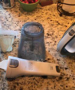 BLACK+DECKER dustbuster AdvancedClean Cordless Handheld Vacuum, Compact Home and Car Vacuum with Crevice Tool (CHV1410L) Blue, White 16 Volt Handheld Vacuum 37 815MGWTKmEL