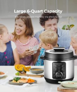 CUCKOO Pressure Cooker 10 Menu Options: Steamer, Slow Cook, Sauté, Porridge, & More, User-Friendly LED Display, Stainless Steel Inner Pot, 24 Cup / 6 Qt. (Uncooked) CMC-ZSN601F Black 15 815Olp9VNwL