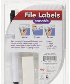 Jokari Label Once Erasable File Labels Starter Kit with 80 Labels, Eraser and Pen 4 815P0YFHflL
