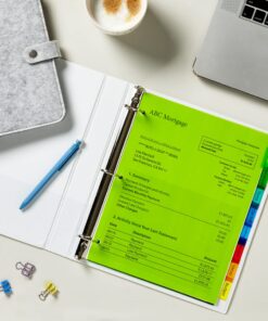 Avery Plastic 8-Tab Binder Dividers, Insertable Multicolor Big Tabs, 1 Set (11901) 14 815P5ZgOBNL