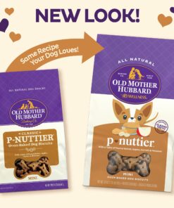 Old Mother Hubbard by Wellness Classic P-Nuttier Natural Dog Treats, Crunchy Oven-Baked Biscuits, Ideal for Training, Mini Size, 20 ounce bag Mini Biscuits Peanut Butter 1.25 Pound (Pack of 1) 26 815SY66Qx L